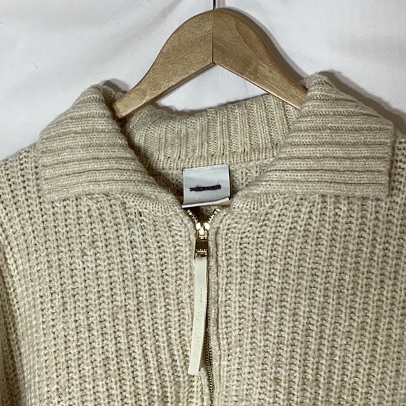 VARLEY Amelia Half Zip Knit Color Birch Size XL - Picture 6 of 13